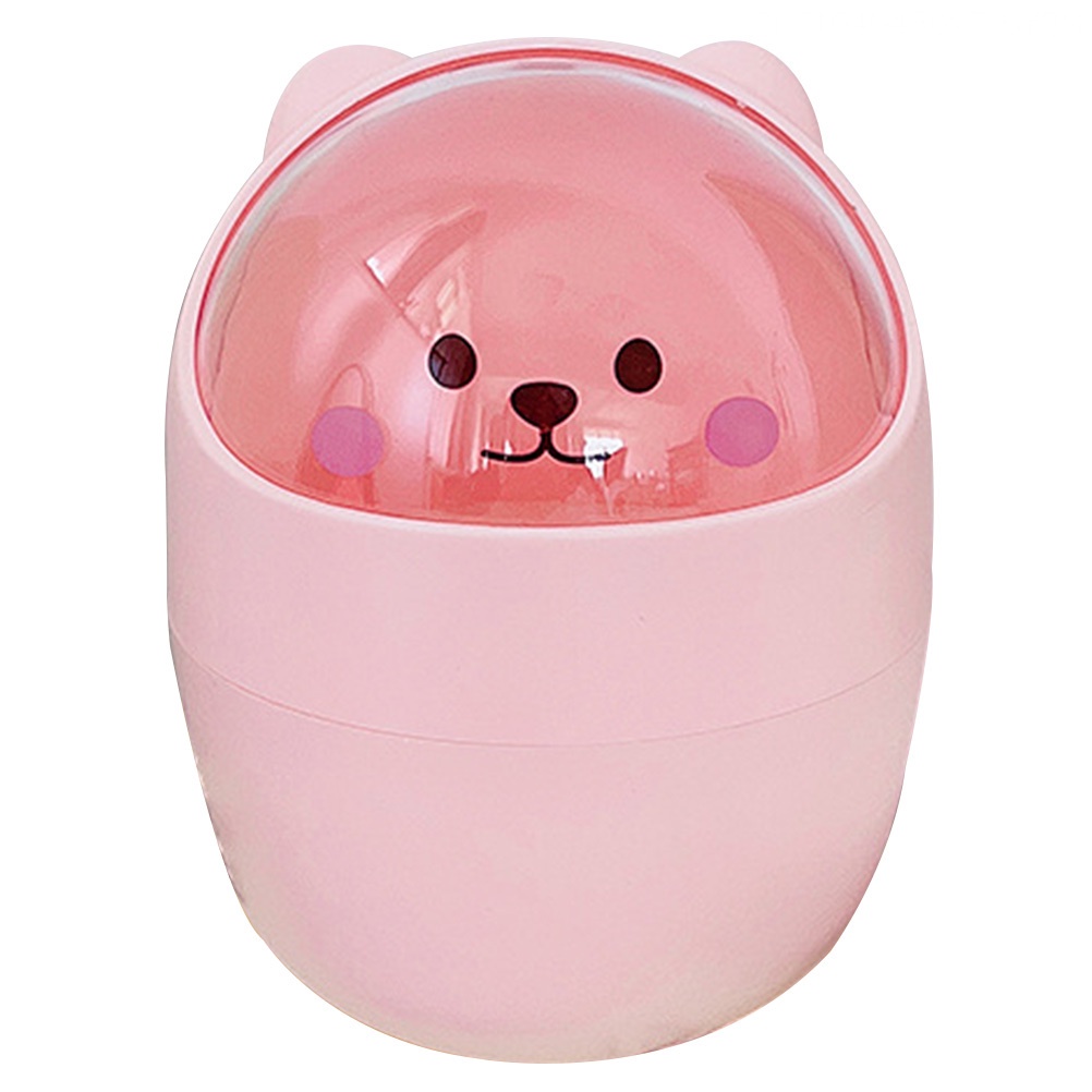 Thùng Rác Nhựa Mini Để Bàn Có Nắp Đậy Tiện Lợi Ốp