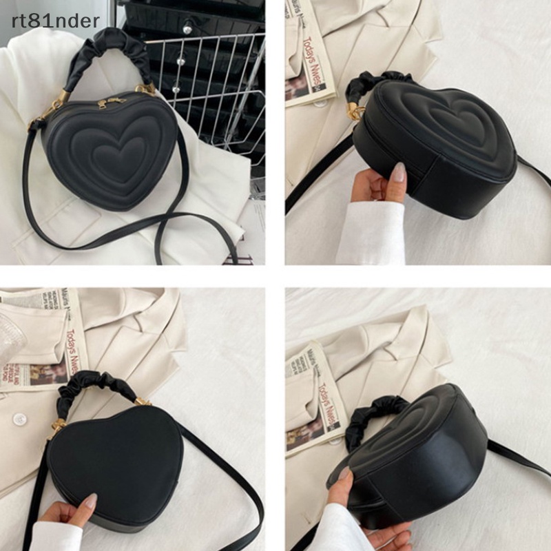 Túi Đeo Chéo Vai Bằng Da PU Họa Tiết Trái Tim Thời Trang Sành Điệu Cho Nữ