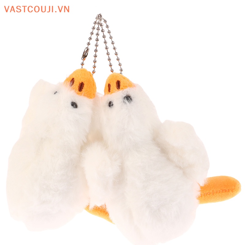 Móc Khóa Hình Ngỗng Nhồi Bông Màu Trắng Đáng Yêu