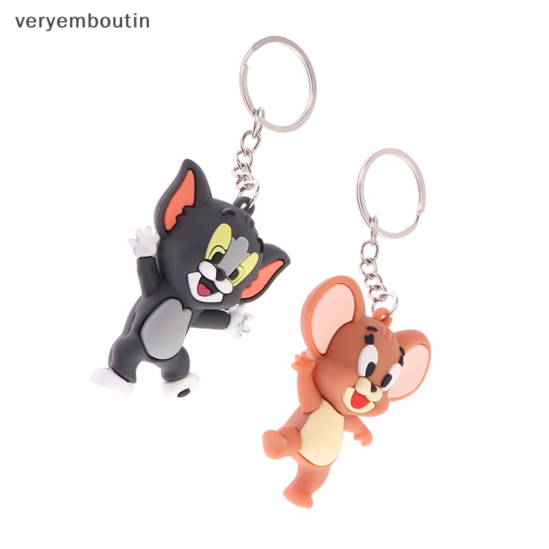 Móc Khóa Hình Mèo Chuột Hoạt Hình Dễ Thương