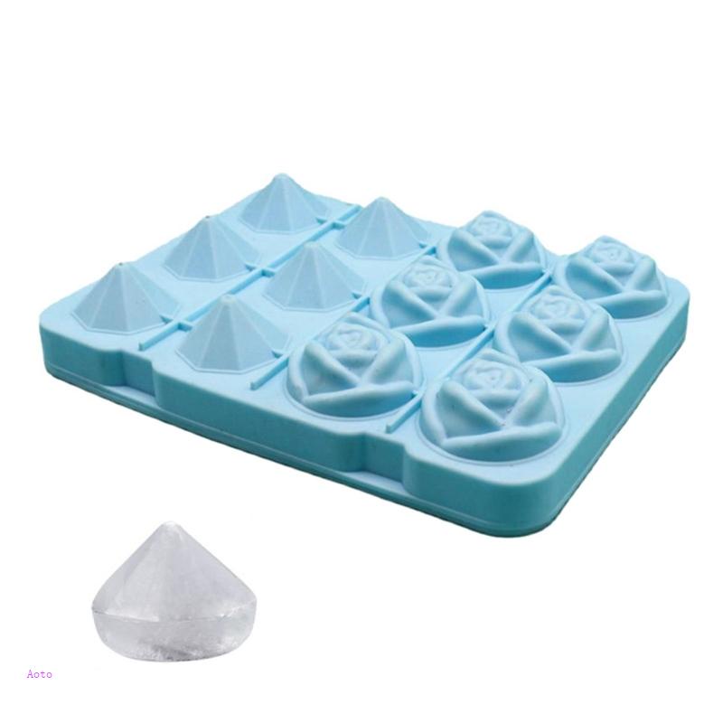 Khuôn Silicone Làm Đá Hình Hoa Hồng Có Thể Tái Sử Dụng