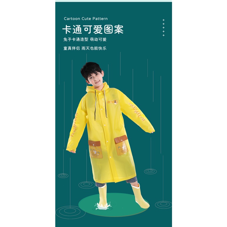 Áo Mưa Trong Suốt In Họa Tiết Hoạt Hình Chống Nước Thời Tiết 2023 Cho Bé Mới
