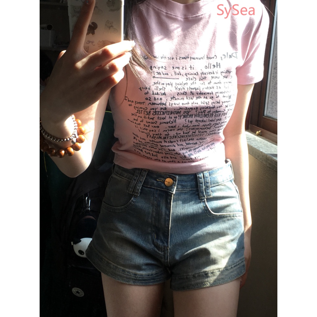 Áo Kiểu Dáng Ôm Phong Cách Retro Mỹ Trẻ Trung Quyến Rũ Dành Cho Nữ