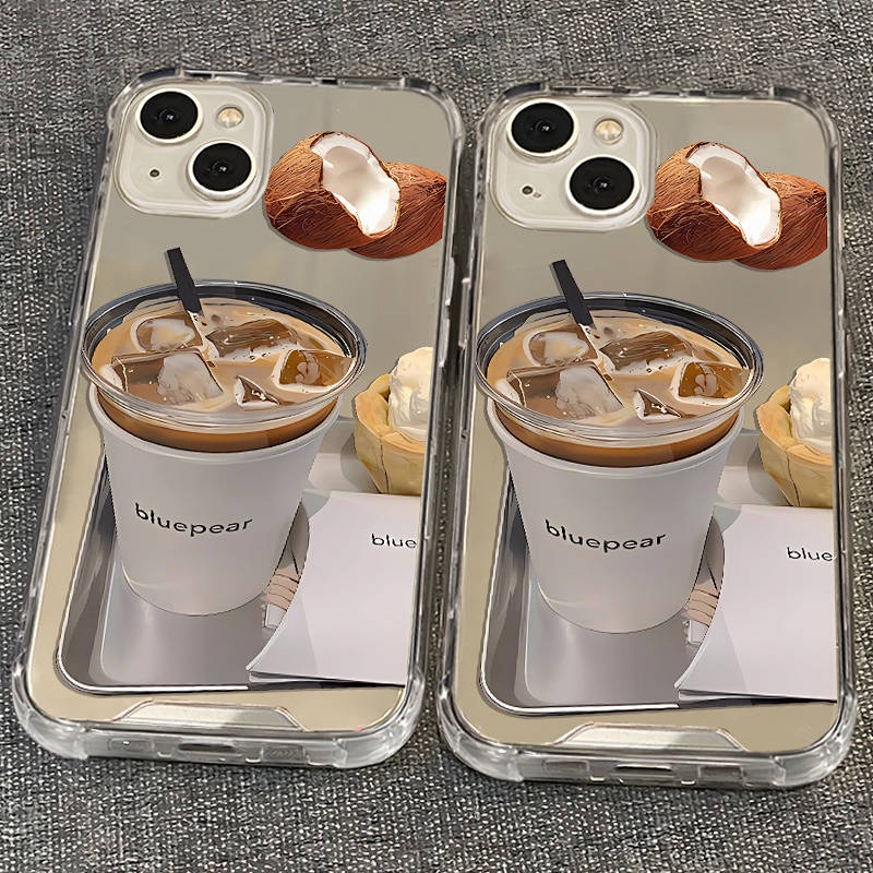 Coffee Iphone14pro Apple 13 Phone Case 12 Mirror 11 Sets Xsmax Drop-Resistant Xr/X Hard 67/8plus bKHN