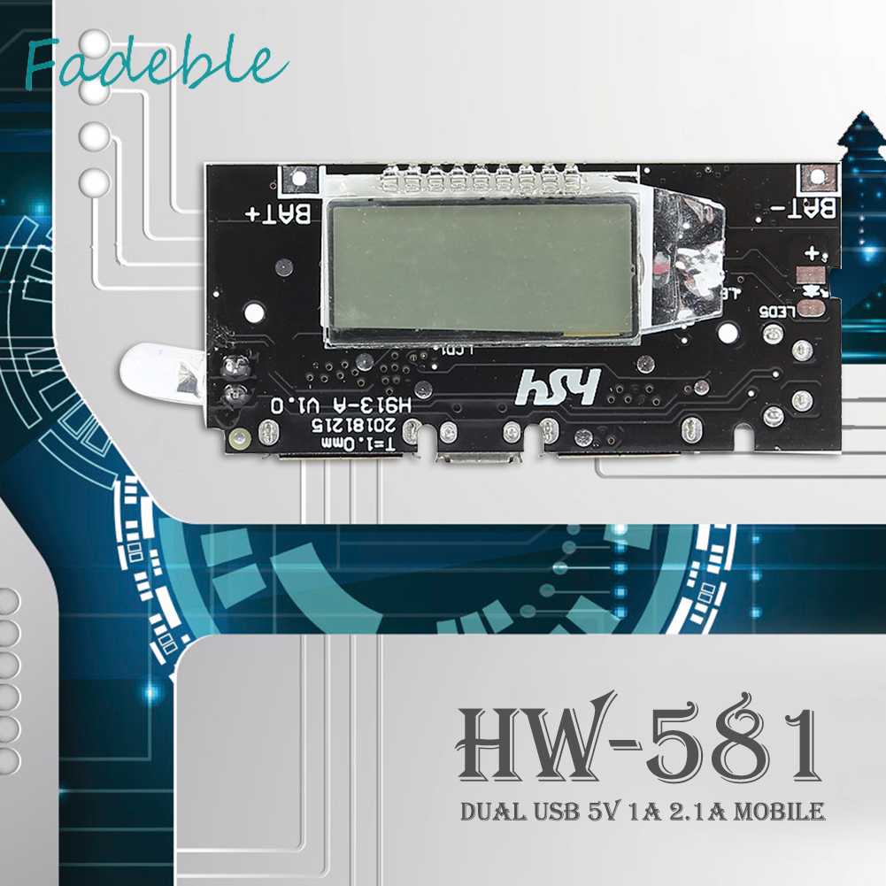 Bản Mạch Sạc Pin Di Động USB Kép 5V 1A 2.1A 18650