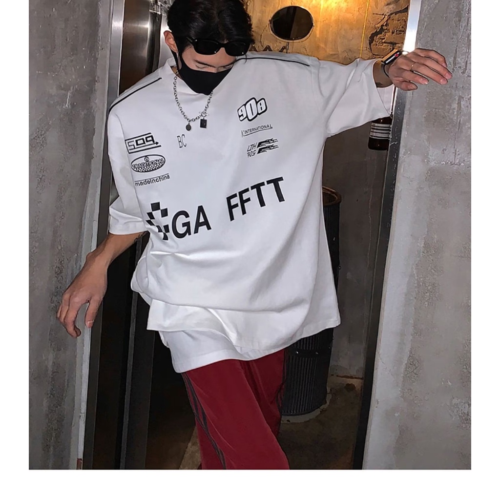 Áo Thun Tay Ngắn Dáng Rộng Thời Trang Mùa Hè 2023 Phong Cách Đường Phố Mỹ Cho Nam