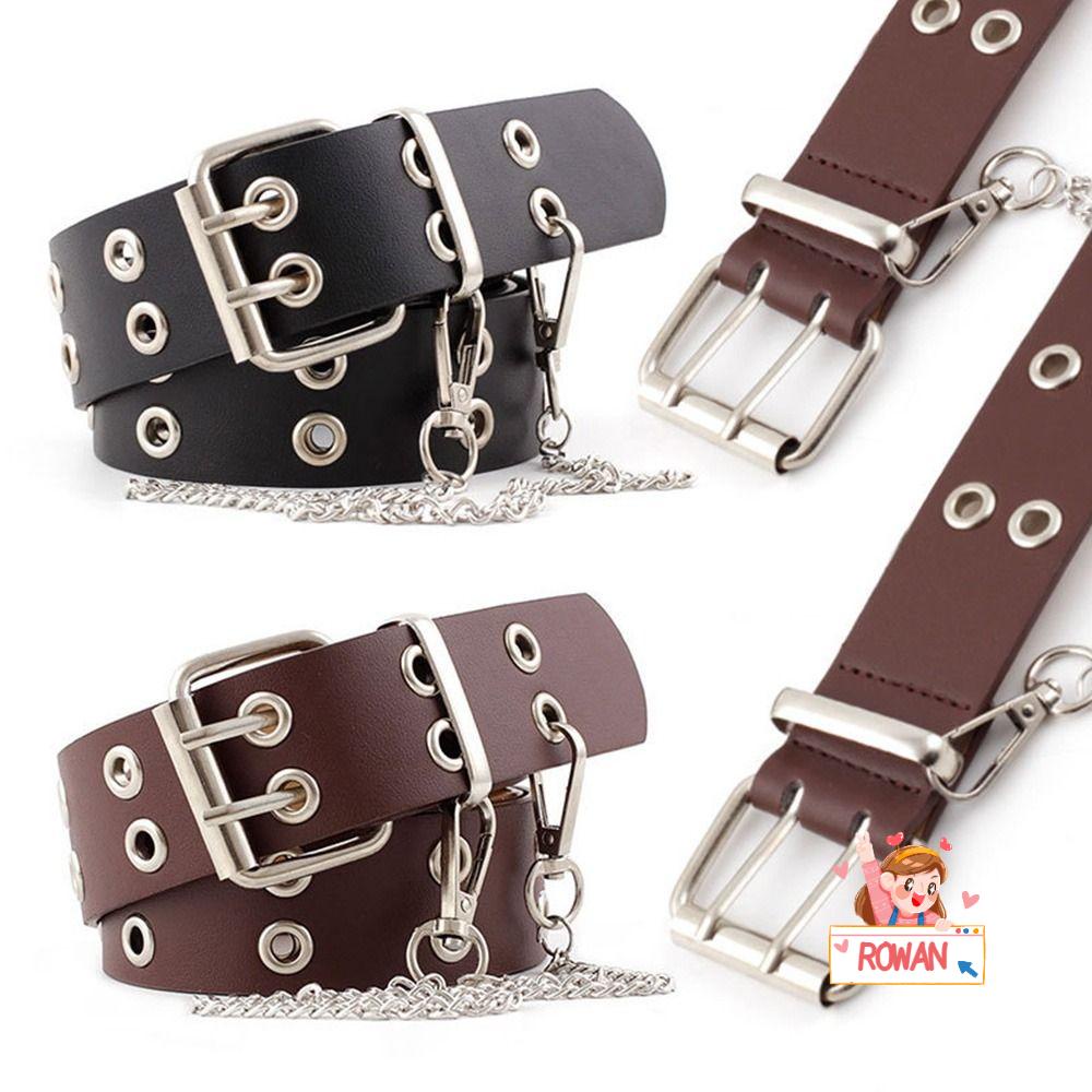 Thắt Lưng Da Bản Rộng Phong Cách Punk Cổ Điển Sang Trọng