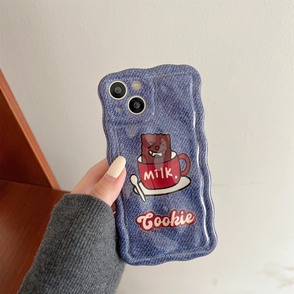 Ốp Điện Thoại TPU Chống Sốc Hình Bánh Quy / Sữa / Bánh Bulge Cho IPhone 14 13 12 11 Pro Max