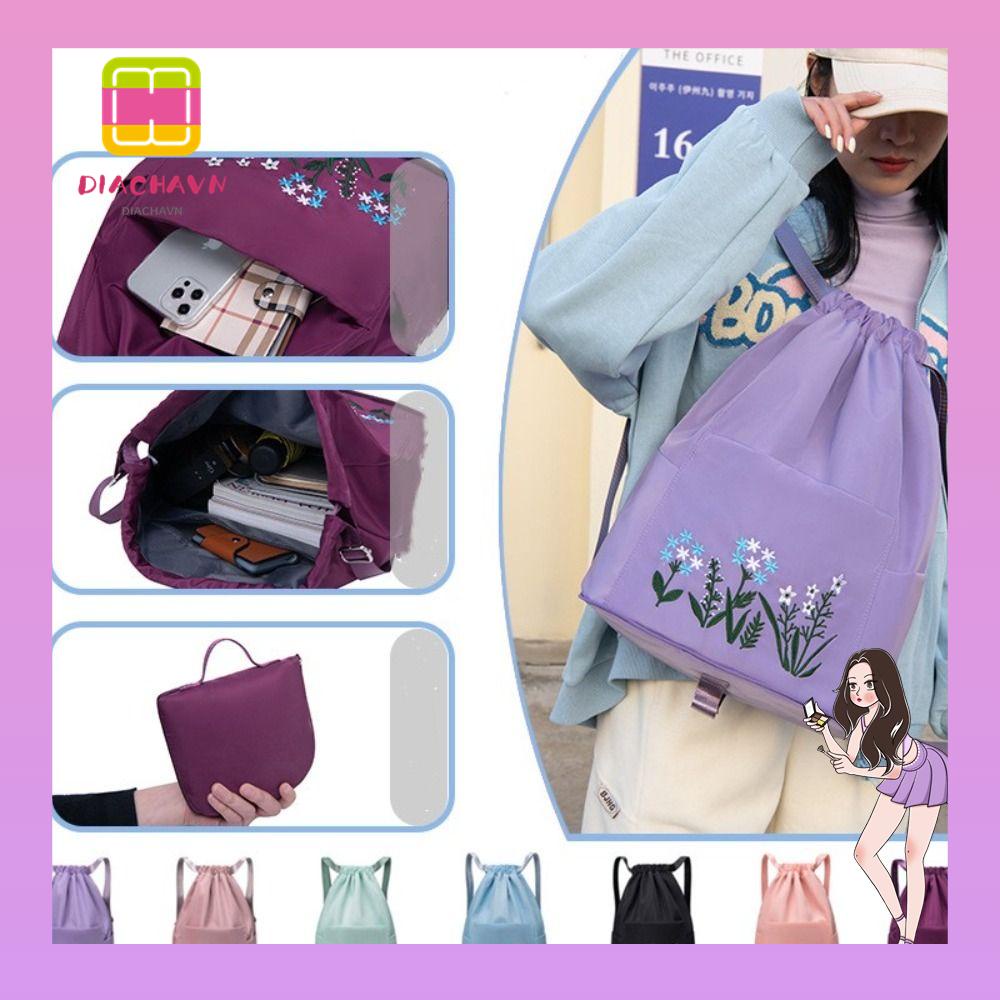 Ba Lô Dây Rút Chống Thấm Nước Đa Năng Tiện Dụng Cho Nữ