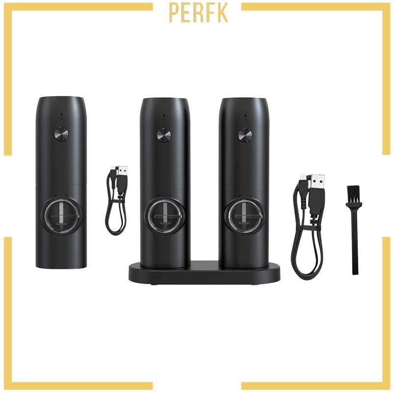 [Perfk] Máy Xay Tiêu Điện Tử Tự Động Sạc USB Có Thể Điều Chỉnh