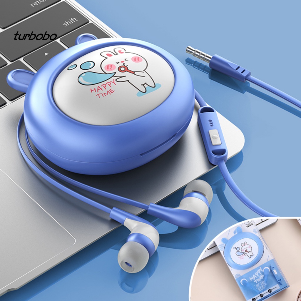 Tai Nghe Thể Thao Nhét Tai Jack 3.5mm Có Hộp Đựng Họa Tiết Hoạt Hình Cho Bé