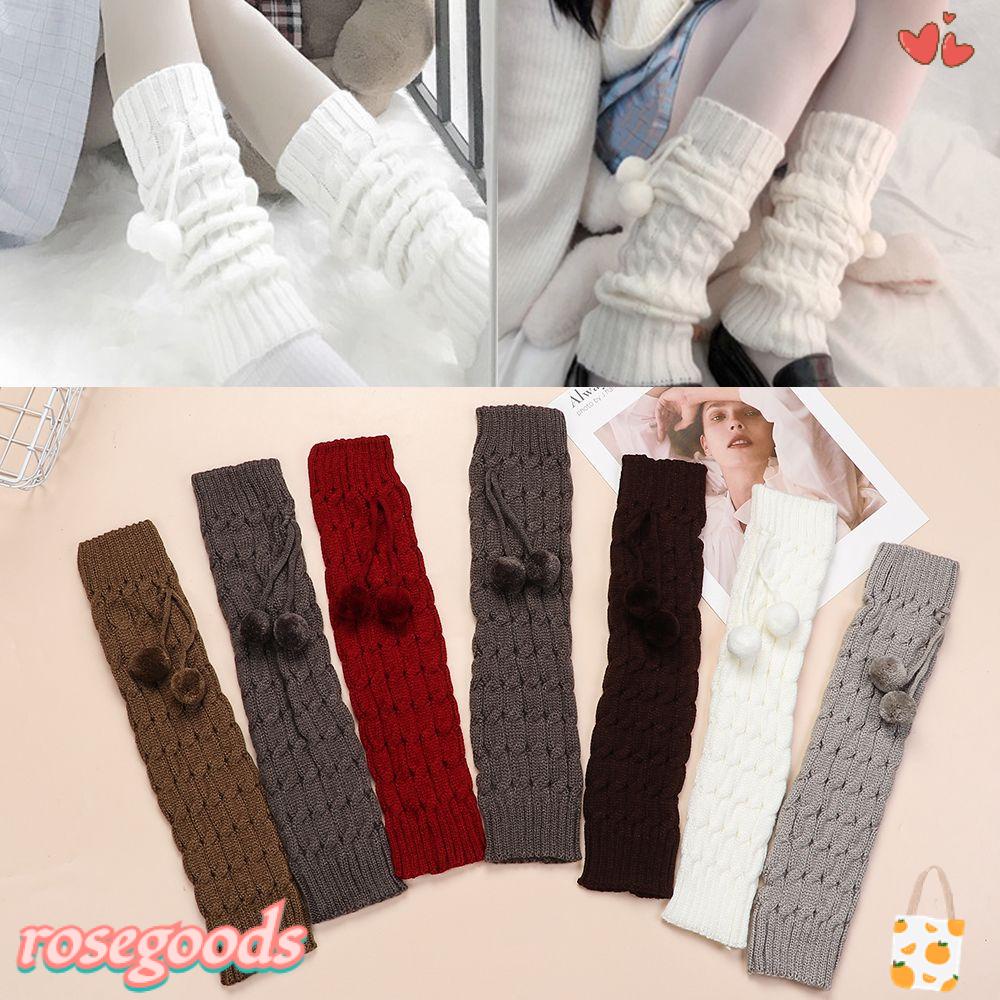 Tất Ống Chân Dệt Kim Giữ Ấm Phong Cách Lolita