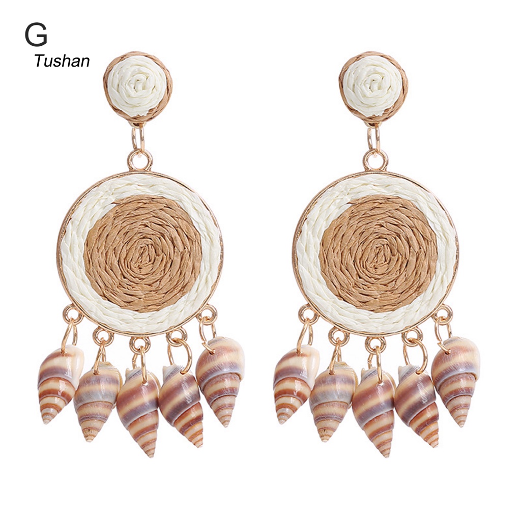 1 Đôi Bông Tai Dạng Treo Đính Hạt Tròn Màu Sắc Ngọt Ngào Chống Dị Ứng