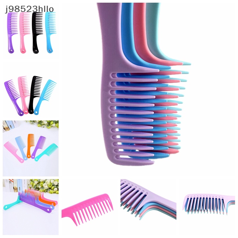 [Tuyệt vời] salon làm tóc nhựa chống tĩnh điện xử lý rộng răng Tóc Lược Detangling