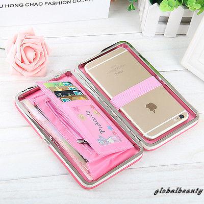 Ví Da PU Dáng Dài Trang Trí Khóa Kim Loại Thắt Nơ Bên Trong Dành Cho Nữ