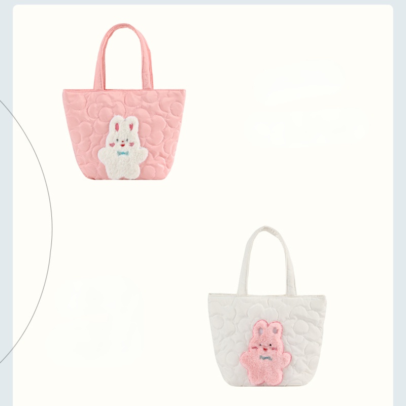 Túi Xách Du Lịch Cỡ Lớn Hình Thỏ Nhồi Bông Dễ Thương Cho Nữ