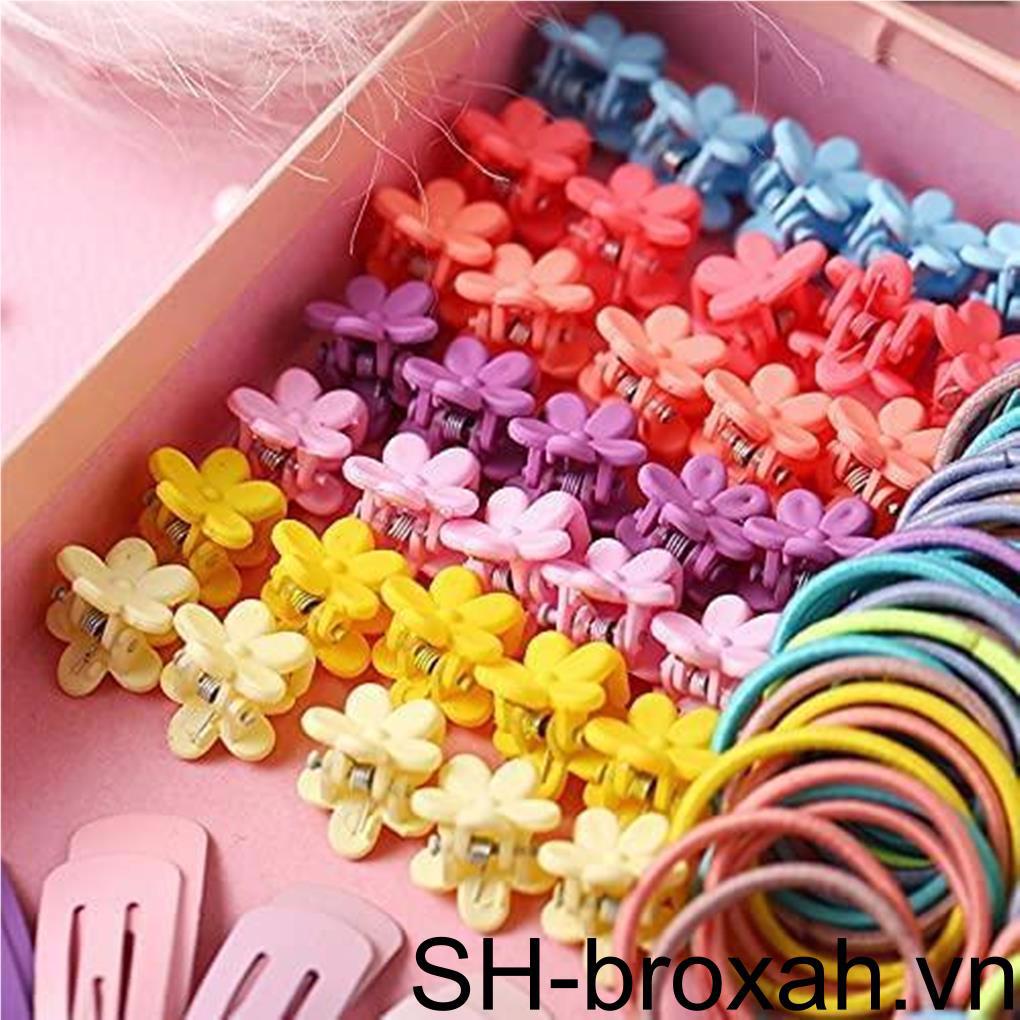 Kẹp Tóc Cao Su Co Giãn Phối Kim Loại Tạo Kiểu Tóc Chuyên Nghiệp Cho Nữ