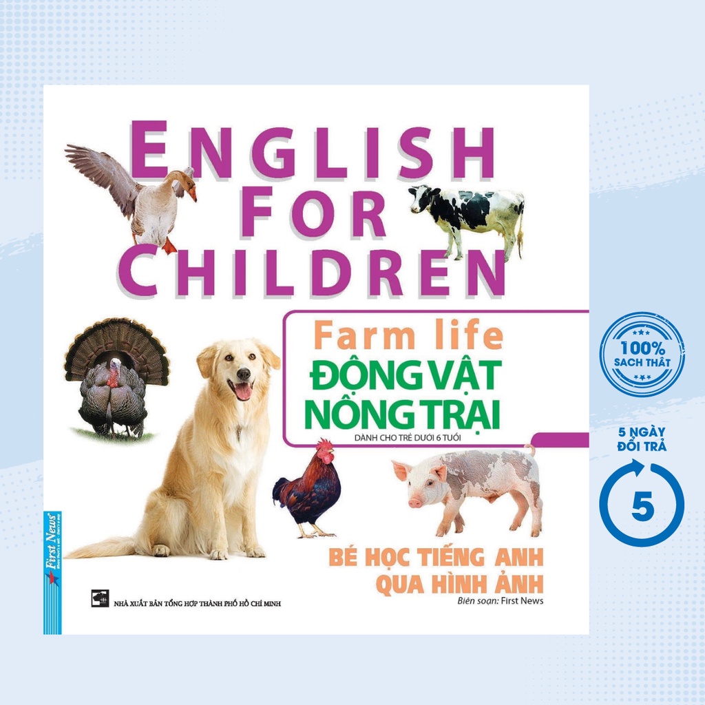Sách - Bé Học Tiếng Anh Qua Hình Ảnh - Động Vật Nông Trại - FN