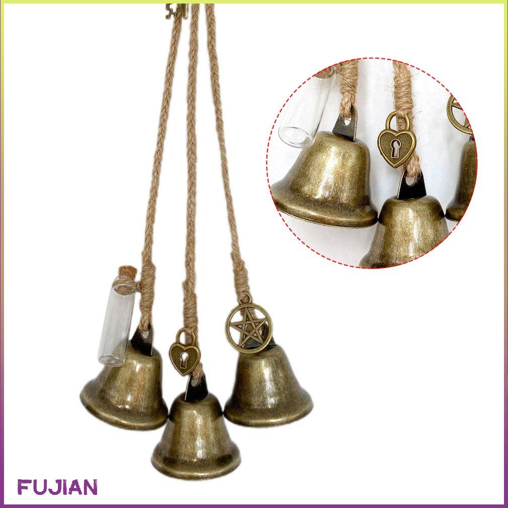 Blessing Bells 3Pcs/Set Unique Wind Chimes Pendants Amulet Evil Spirit Witch Home Wall Hanging Witchcraft