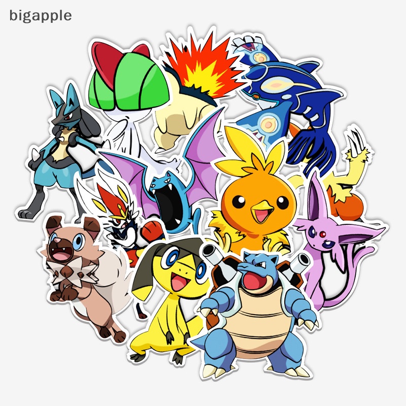 Bộ 50 Sticker Pokemon Nhật Bản Dùng Để Trang Trí Đàn Ghita Laptop Tiện Dụng