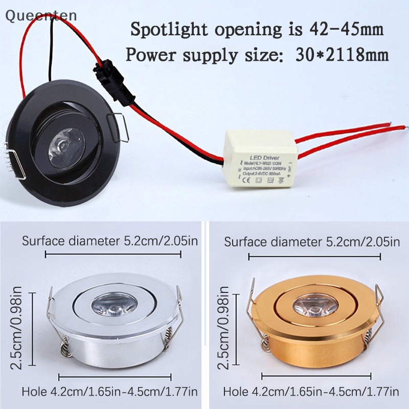 Đèn Led Âm Trần Mini 3W 1W