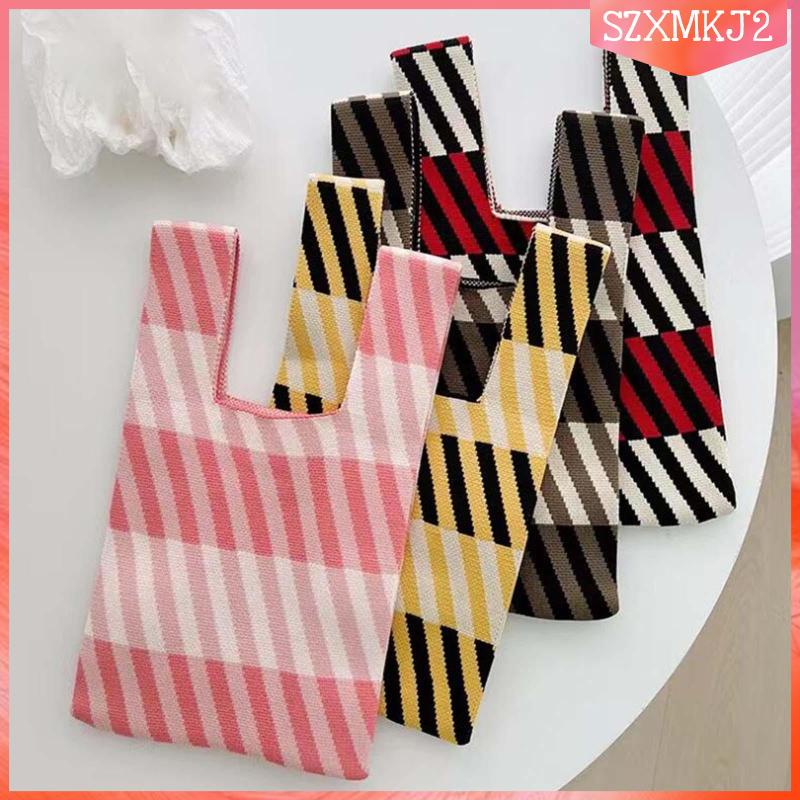 [szxmkj2] Túi Tote Kẻ Sọc Trọng Lượng Nhẹ 20cmx35cm Dành Cho Nữ Đi Nghỉ Mát Mùa Hè