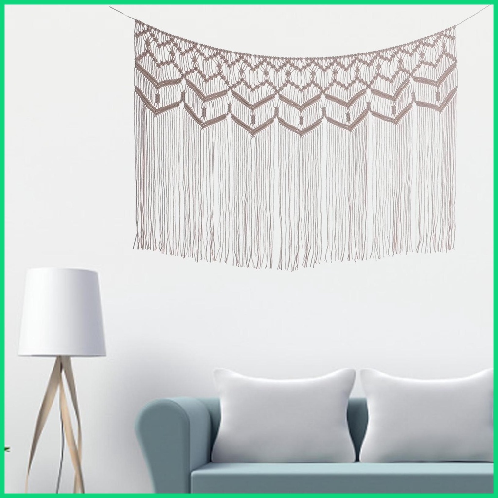 Thảm Dệt Dây Cotton Kích Thước Lớn Treo Tường Trang Trí Nhà Cửa Phong Cách Bohemian