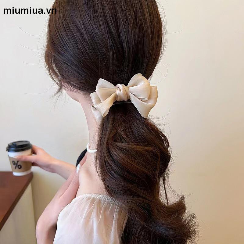 Miumiua🔮Kẹp Tóc Đính Nơ / Quả Bông Xinh Xắn Thời Trang Cho Nữ