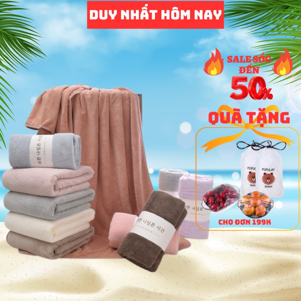 Khăn tắm lông cừu Hàn Quốc siêu mềm mịn - Đồ dùng phòng tắm cao cấp