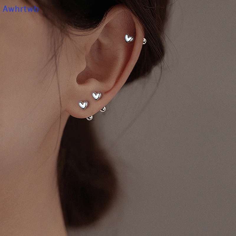 1 Đôi Khuyên Tai Hình Trái Tim Dạng Xoắn Ốc Cho Nữ Mới