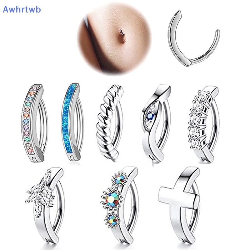 Khuyên Rốn Dạng Thanh Tạ Cong Đính Đá Zircon Nhiều Màu Sắc Cho Nữ Mới