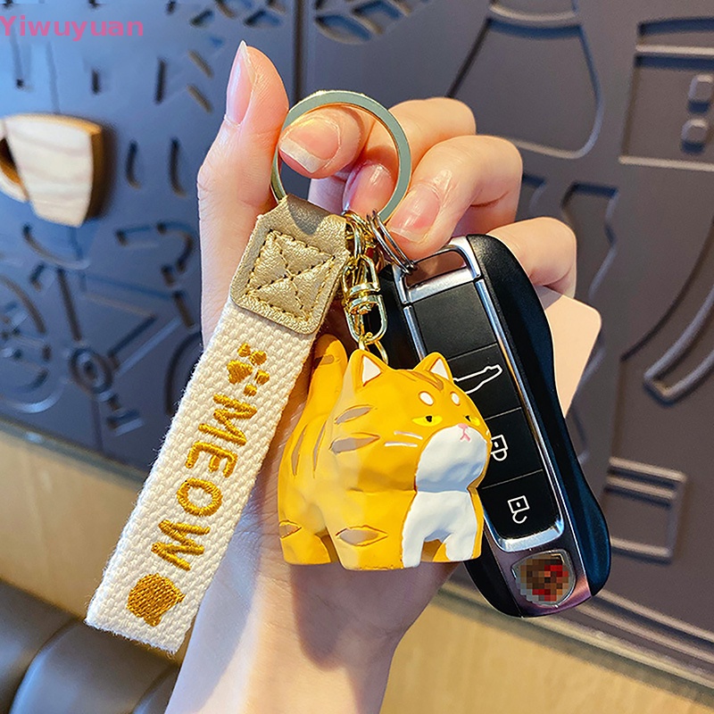 Móc Khóa Mặt Gỗ Khắc Hình Mèo Hoạt Hình Sáng Tạo Cho Cặp Đôi Mới