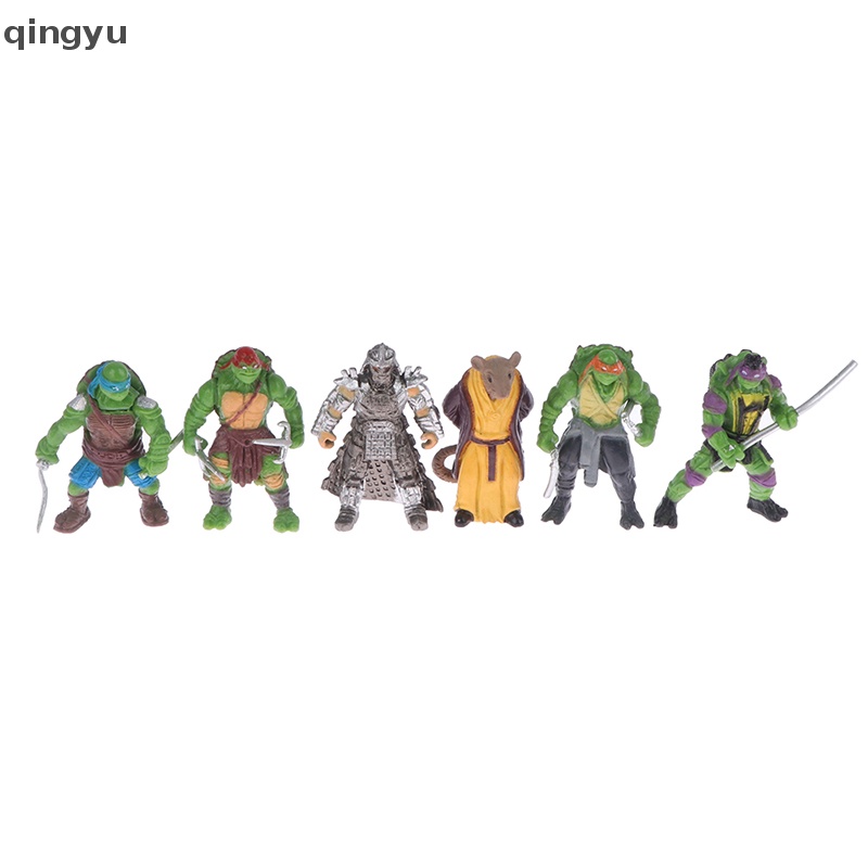 Bộ 6 Đồ trang trí Nhân Vật Ninja Rùa Dễ Thương Dùng Trang Trí Tiểu Cảnh