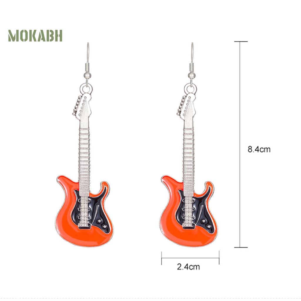 1 Đôi Bông Tai Hình Đàn Guitar Bằng Hợp Kim Thời Trang Bắt Mắt