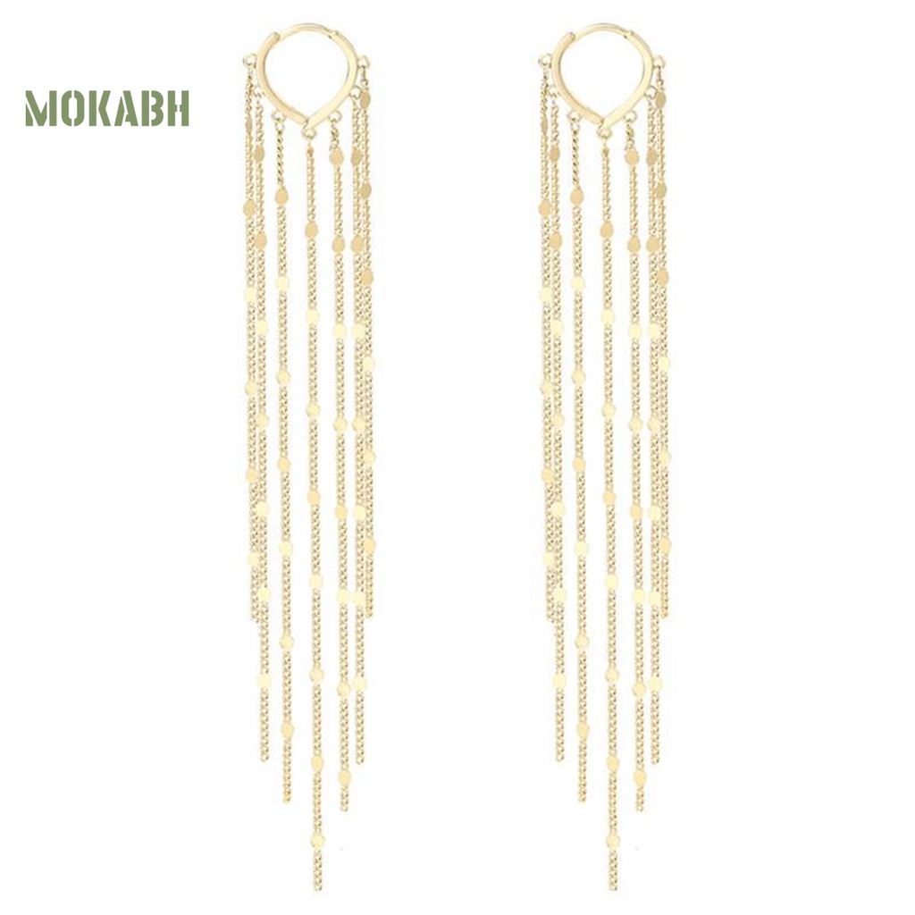 1 Đôi Bông Tai Dáng Dài Đính Kim Sa Hình Trái Tim Phong Cách Bohemian Thời Trang Cho Nữ