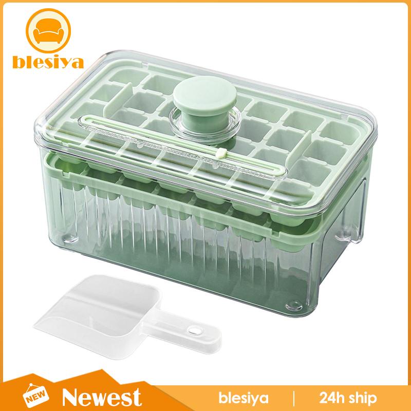 Khay Làm Đá Viên Dạng Nhấn Tiết Kiệm Không Gian Có Thể Tái Sử Dụng