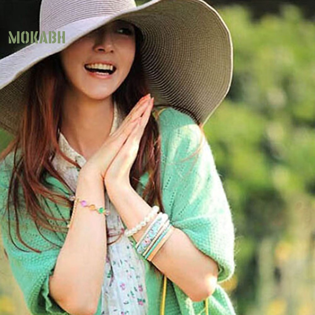 Vòng Tay Chuỗi Hạt Tròn Màu Sắc Ngọt Ngào Thời Trang Cho Nữ