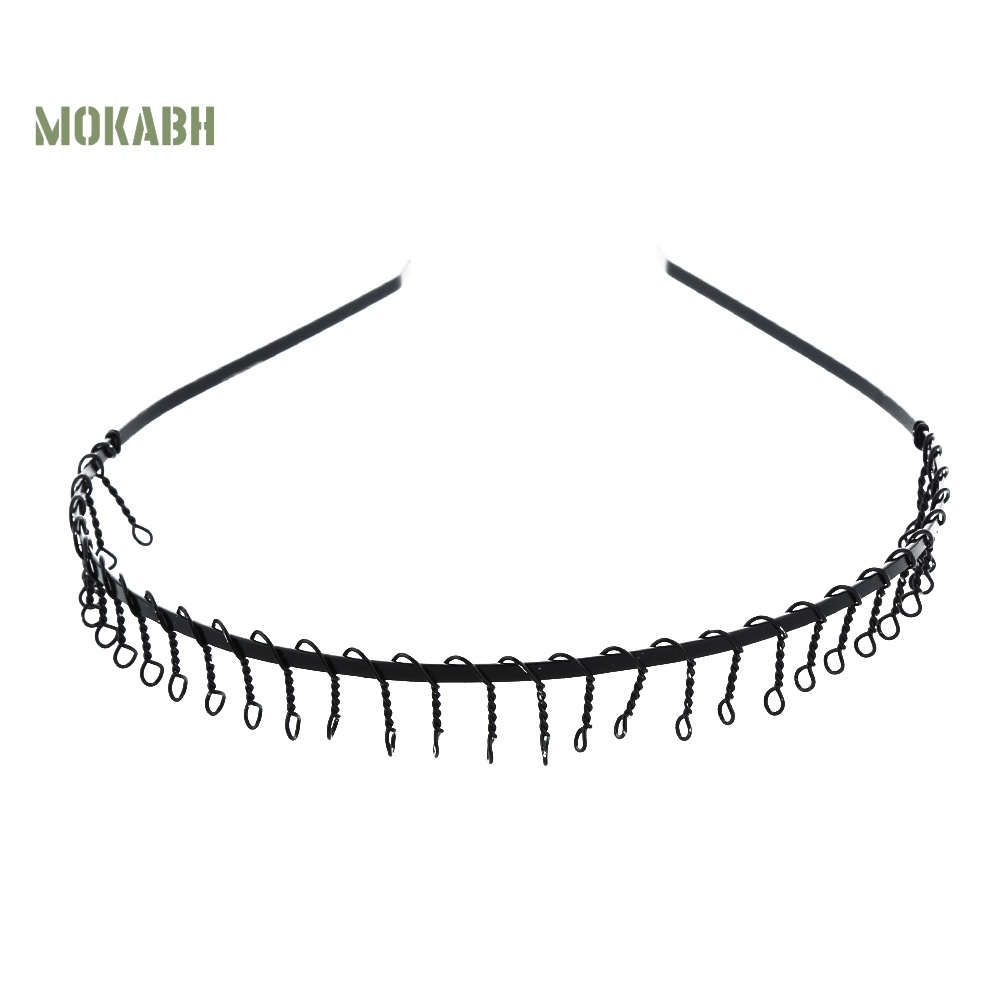 Bộ 2 Băng Đô Cài Tóc 83 Răng Kim Loại Kiểu Thể Thao Cá Tính Cho Nam Và Nữ