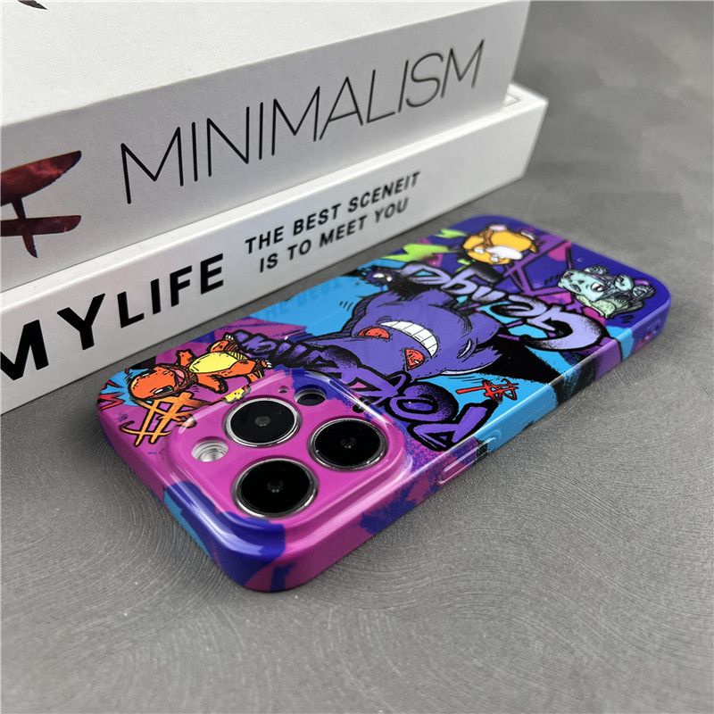 Ốp Điện Thoại Cứng Họa Tiết Graffiti Cho iPhone1312max 11 14pro Gengar QTV2