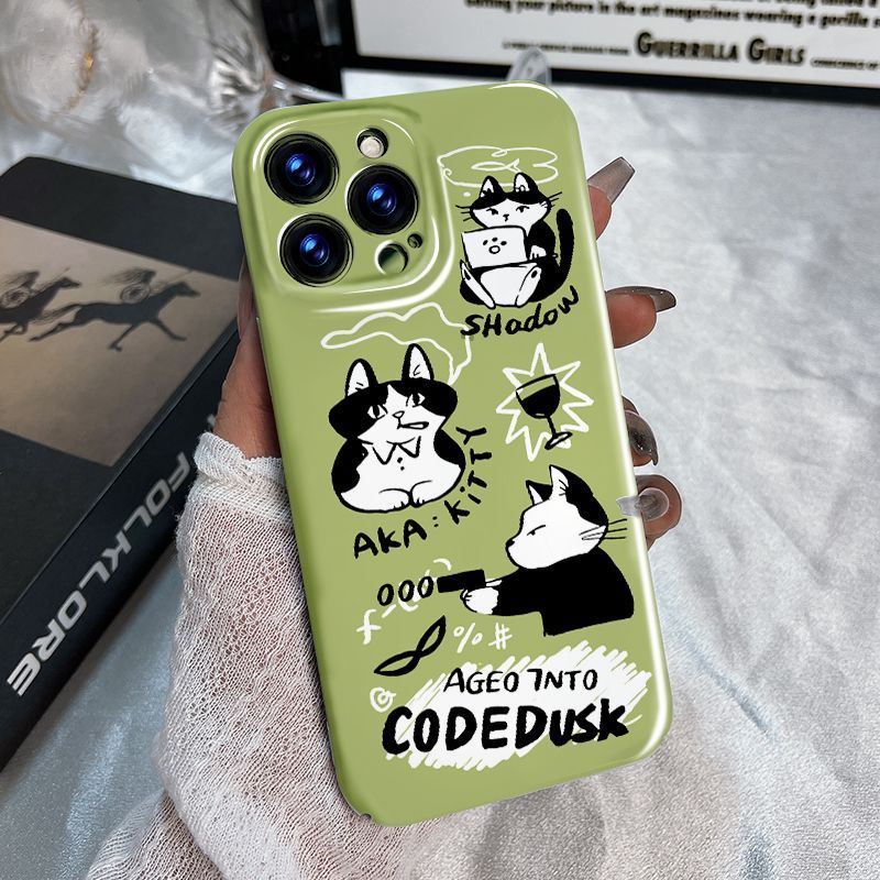 Ốp Điện Thoại Họa Tiết Mèo Đáng Yêu Cho iPhone13 12xr8 / xsmax7 14pro / 11 / / Apple plus