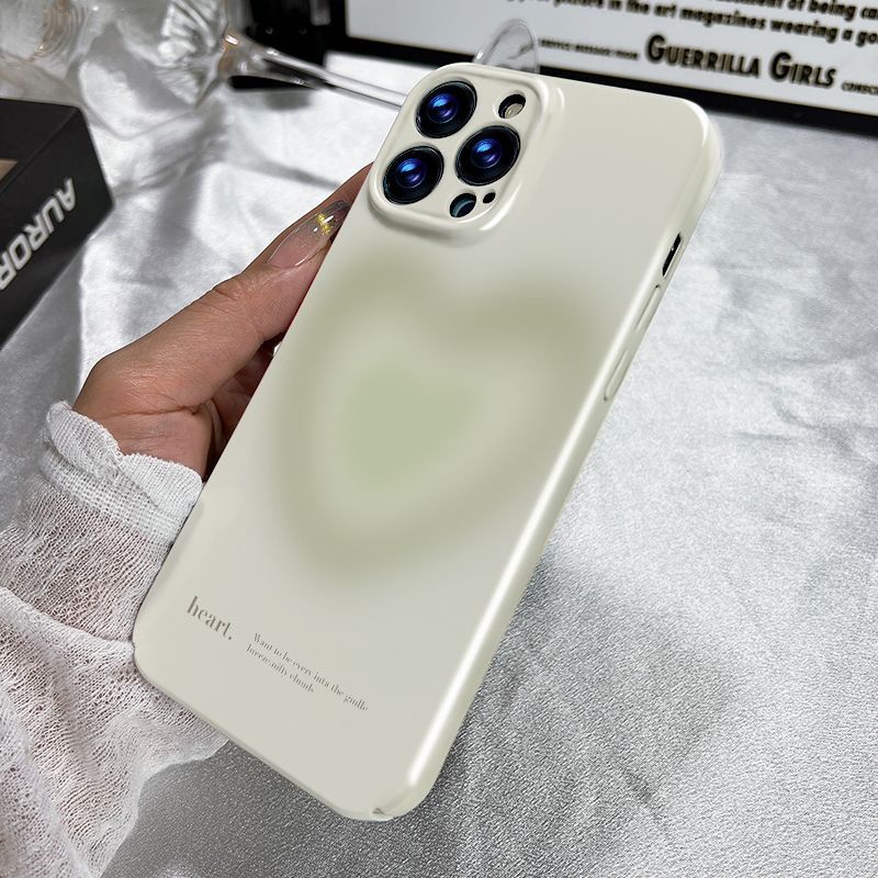 Ốp Điện Thoại Họa Tiết Trái Tim Màu Xanh Lá Lấp Lánh Xinh Xắn Cho Iphone xr Promax xsiPhone14 / 1211 13 E44G