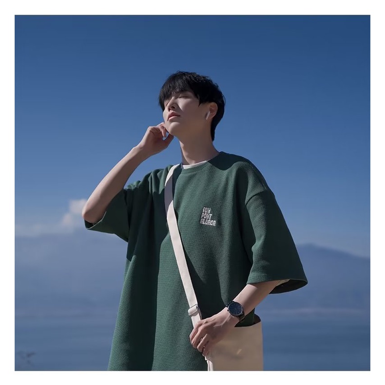 Áo Thun Tay Ngắn Cổ Tròn Phong Cách Retro Thời Trang Mùa Hè Mới Cho Nam