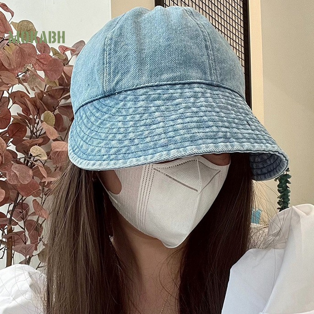 Mũ Chống Nắng Bằng Polyester Vành Rộng Có Dây Rút Chống Tia UV Đa Năng