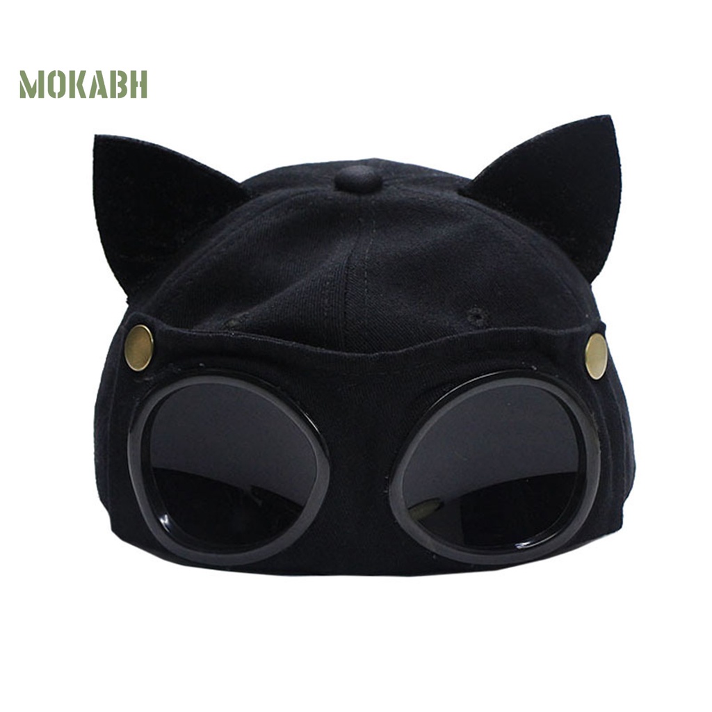 [Mok Abh] Mũ Bóng Chày Màu Trơn Có Thể Tháo Rời Và Tròng Kính Phi Công Ngoài Trời Cho Nam Và Nữ