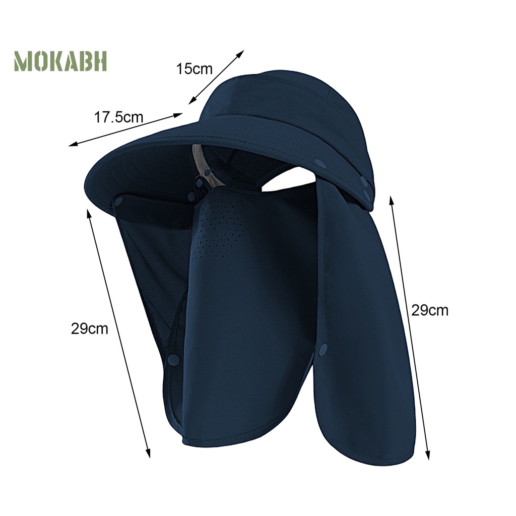 Nón Rộng Vành Chống Tia UV Màu Sắc Đơn Giản Có Thể Tháo Rời Tiện Dụng