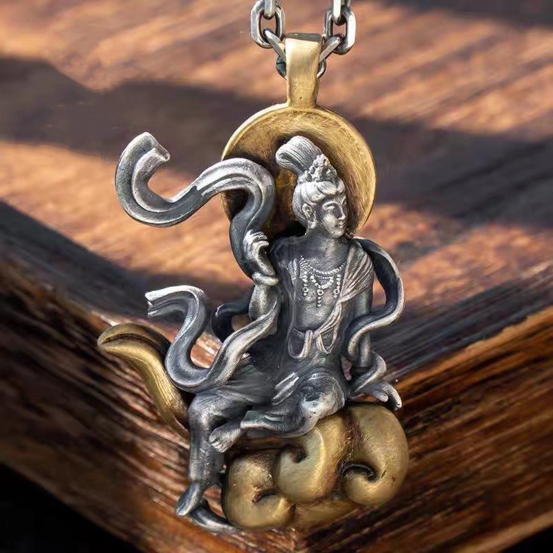 Vòng cổ Mặt Hình Phật avalokitesvara Chín Thiên Đường Thời Trang Tinh Tế Cho Nam Và Nữ