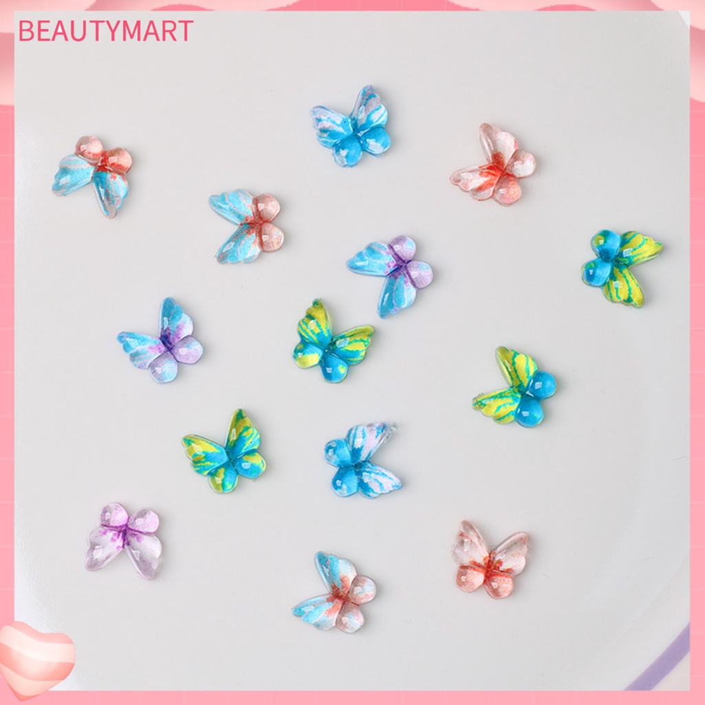 1 Túi Phụ Kiện Trang Trí Móng Tay Hình Bướm Nhiều Màu Sắc Dễ Thương Cho Nữ