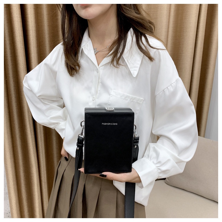 XINYIMEI Túi đeo chéo nam nữ thời trang mới, hộp thời trang đa năng, túi vuông nhỏ dành cho cặp đôi