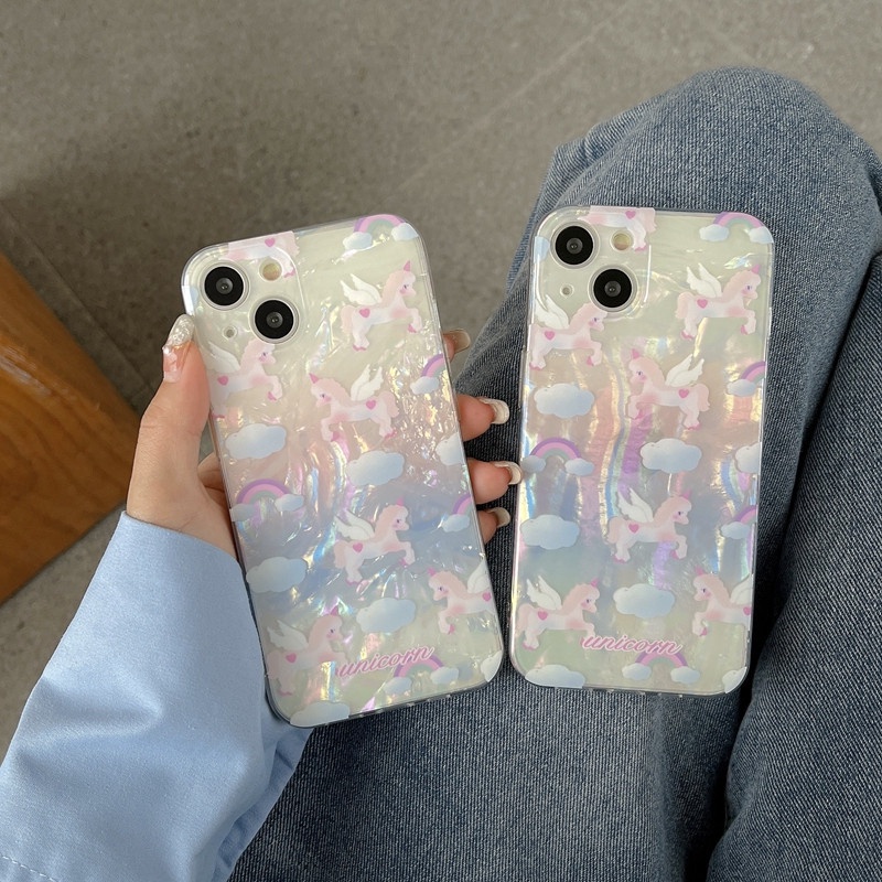 Ốp Điện Thoại TPU Chống Sốc Hai Lớp In Hình Kỳ Lân Cho iPhone 14 Pro Max 13 13pro 13prm 11 11pro 14plus 12Pro Max