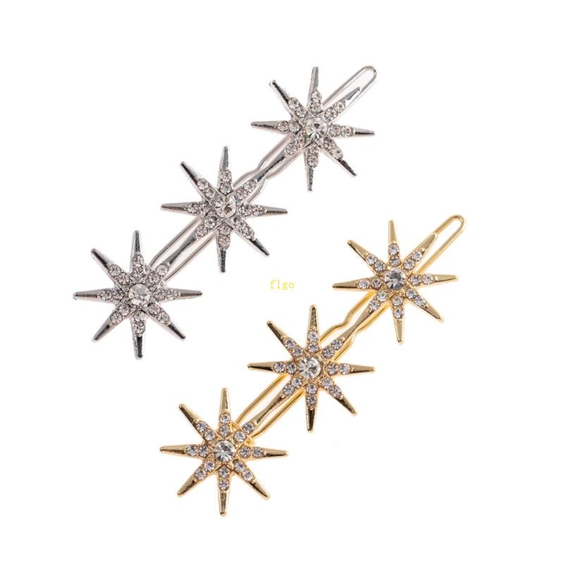 Kẹp Tóc Y2k Hình Lục Giác Đính Đá Phong Cách Ngọt Ngào Cho Nữ